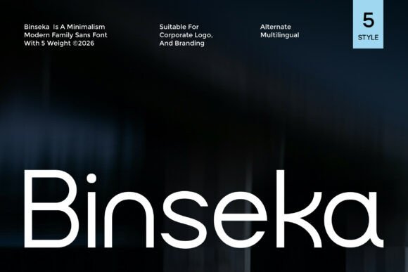 Binseka: A Modern Sans Serif Font for Digital Clarity