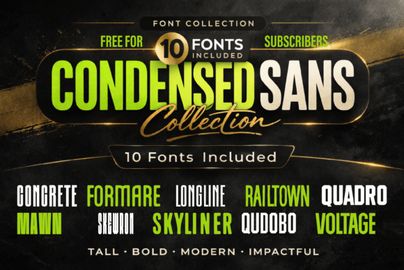 Condensed Collection – 10 Tall Set: A Typeface for Editorial Impact