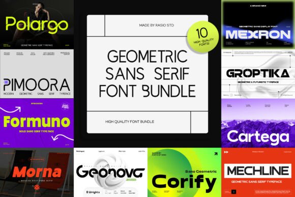 Geometric Sans Serif Bundle: A Modern Typeface for Digital Clarity