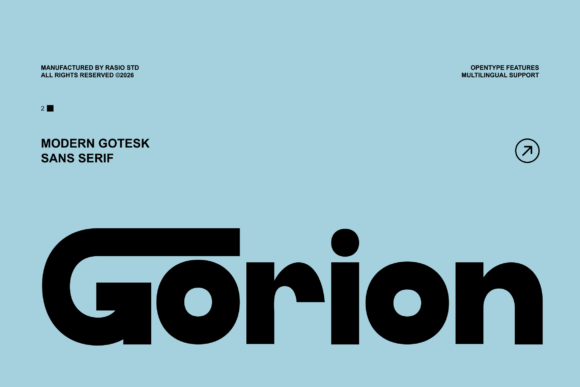 Gorion: A Clean, Confident Sans Serif Font for Makers