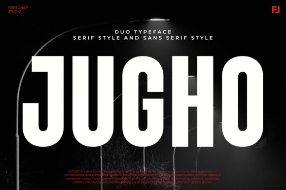 Jugho: A Bold Duo Condensed Typeface for Modern Branding