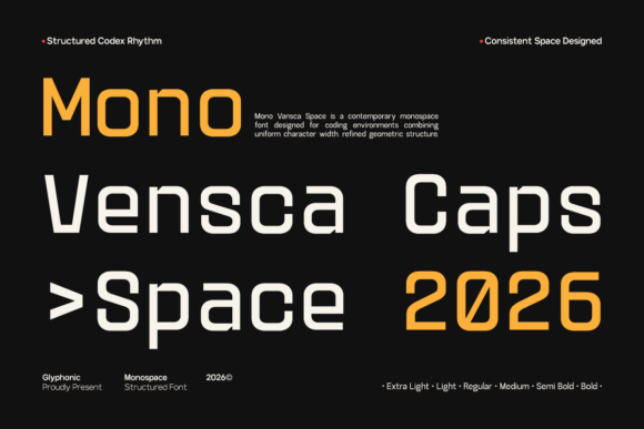 Mono Vensca Space: A Crisp, Confident Monospace Font for Makers