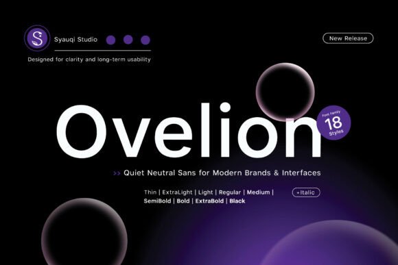 Ovelion: A Quiet, Neutral Sans Serif for Handmade Brands