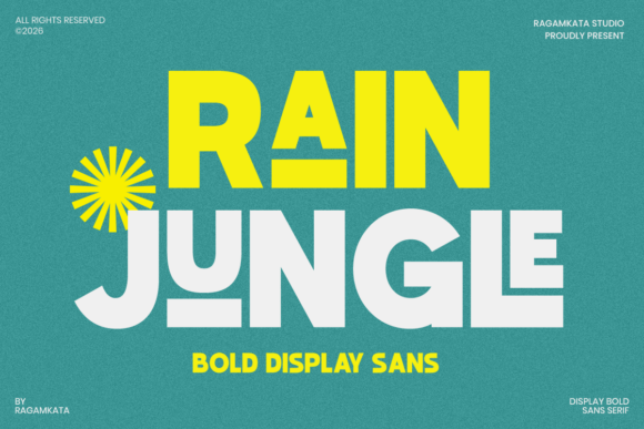 Rain Jungle: A Bold Display Typeface for Digital Impact