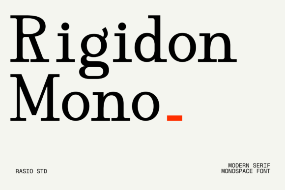 Rigidon Mono: A Serif That Means Business