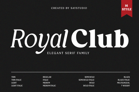 Royal Club: A Serif Font That Elevates Handmade Design
