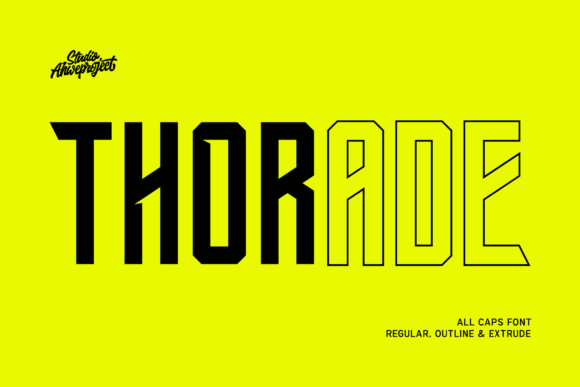 Thorade: A Bold, All-Caps Display Font for Small Business Branding