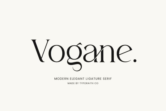 Vogane: A Refined Serif Typeface for Editorial Design