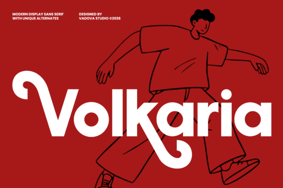 Volkaria: A Bold, Playful Sans Serif for Modern Branding