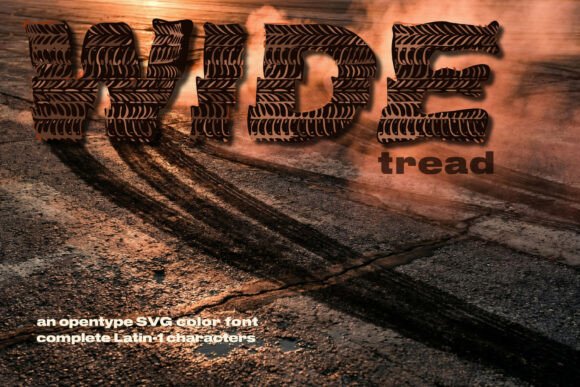 Wide Tread: A Bold, Colorful Display Font for Editorial Impact